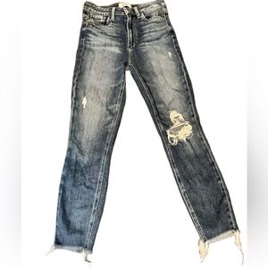 PAIGE Distressed Jeans - Blue Margot crop size 27